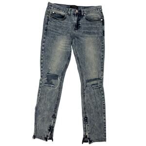 PacSun Distressed Stacked Jeans 🔥 Light‑Wash Ripped Streetwear👖 Size 29/30